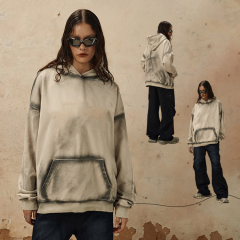 Winter Clothes Custom Embroidery Logo Blank Thick Hoodies Cotton Oversized Hoodie For Men