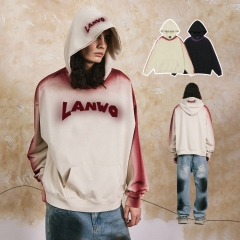 High Quality Custom Stone Wash Blank Hoodie Manufacturer Men Fleece Cotton Vintage Mock Neck Heavy Hoodie For Men