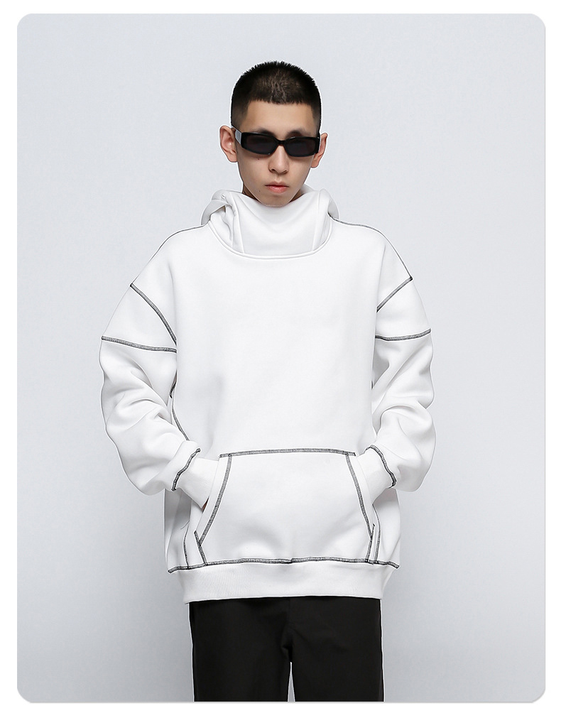 Custom 100% Cotton Drop Shoulder Pullover Hoodies Sweatshirt Casual High Quality Oversized Heavyweight Plain Hoodies For Men
