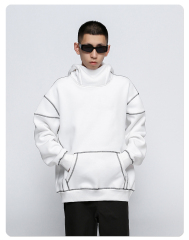 Custom 100% Cotton Drop Shoulder Pullover Hoodies Sweatshirt Casual High Quality Oversized Heavyweight Plain Hoodies For Men