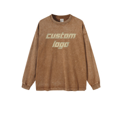 Customized Design Acid Washed Non-fleece Hoodies Long Sleeves Oversize Sweatshirts 3color Washed Hoodies Custom Design