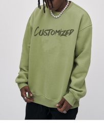 100% Cotton Pullover Hoodies Long-Sleeved Sports Crew-Neck Letters Printed Unisex Sweatshirt