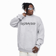 100% Cotton Blank Oversized Fleece Hoodie Sweatshirt Heavyweight Unisex Embroidery Crewneck