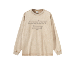 Customized Design Acid Washed Non-fleece Hoodies Long Sleeves Oversize Sweatshirts 3color Washed Hoodies Custom Design