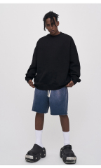 Plain Mens Sweatshirts Sweatshirt Unisex Cropped Vintage Men Drop Shoulder Acid Wash Hoodies