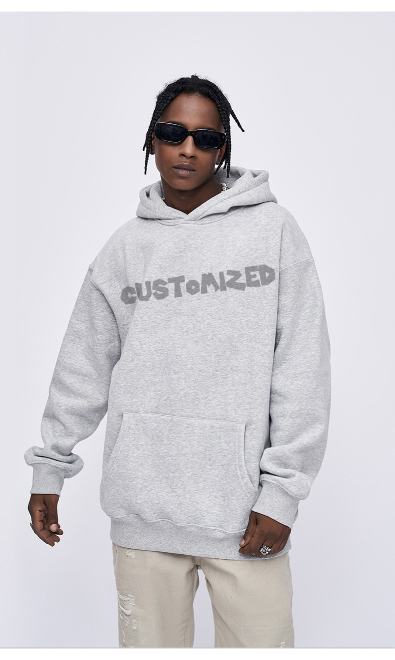 Custom Hoodies Hombre Heavy Weight Boxy Fit 500 Gsm Blank Oversized Heavyweight 100% Cotton Unisex No String Double Layer Hoodie