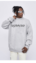 100% Cotton Blank Oversized Fleece Hoodie Sweatshirt Heavyweight Unisex Embroidery Crewneck
