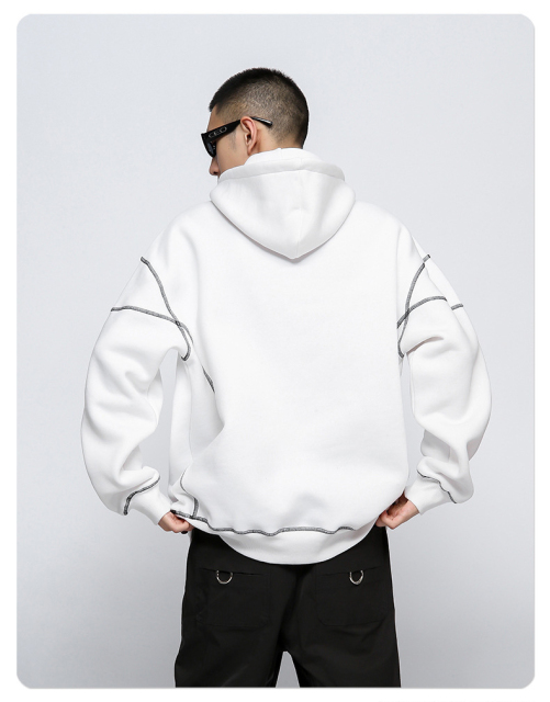 Custom 100% Cotton Drop Shoulder Pullover Hoodies Sweatshirt Casual High Quality Oversized Heavyweight Plain Hoodies For Men