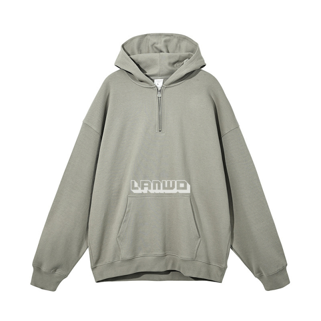 Winter French Terry Oversized 100% Cotton 400gsm Custom Logo Patch Embroidery Pullover Hoodies