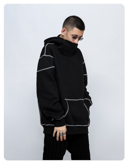 Custom 100% Cotton Drop Shoulder Pullover Hoodies Sweatshirt Casual High Quality Oversized Heavyweight Plain Hoodies For Men