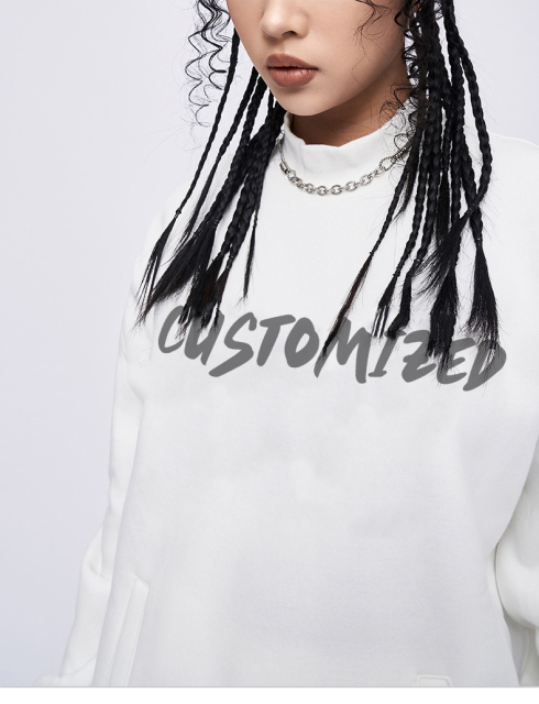 100% Cotton Blank Oversized Fleece Hoodie Sweatshirt Heavyweight Unisex Embroidery Crewneck