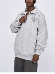 Mens Hoodies Heavyweight High Quality Anti-Shrink 100% Cotton White Puff Print Custom Hoodies Zipper