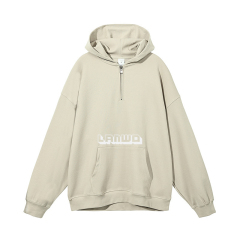 Winter French Terry Oversized 100% Cotton 400gsm Custom Logo Patch Embroidery Pullover Hoodies