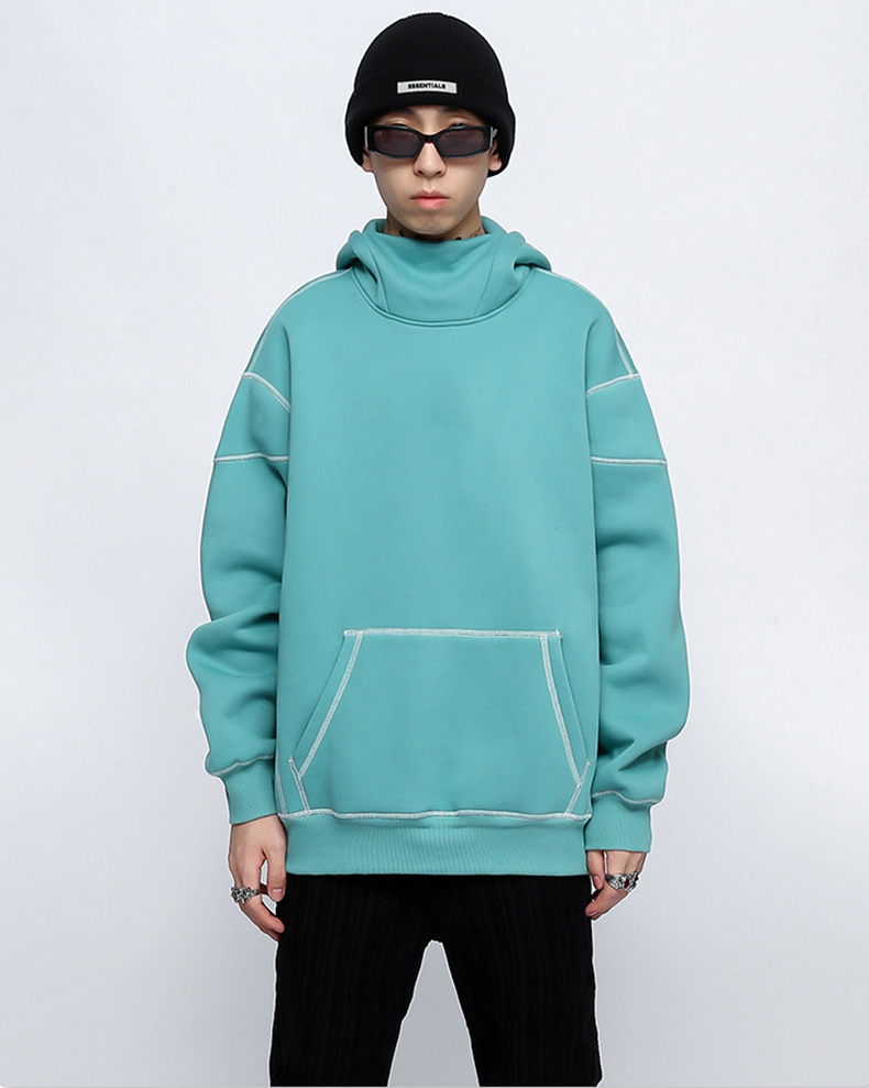 Custom 100% Cotton Drop Shoulder Pullover Hoodies Sweatshirt Casual High Quality Oversized Heavyweight Plain Hoodies For Men