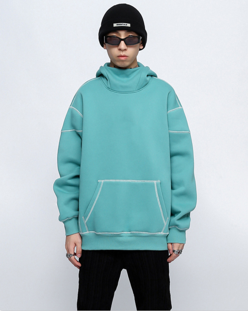 Custom 100% Cotton Drop Shoulder Pullover Hoodies Sweatshirt Casual High Quality Oversized Heavyweight Plain Hoodies For Men