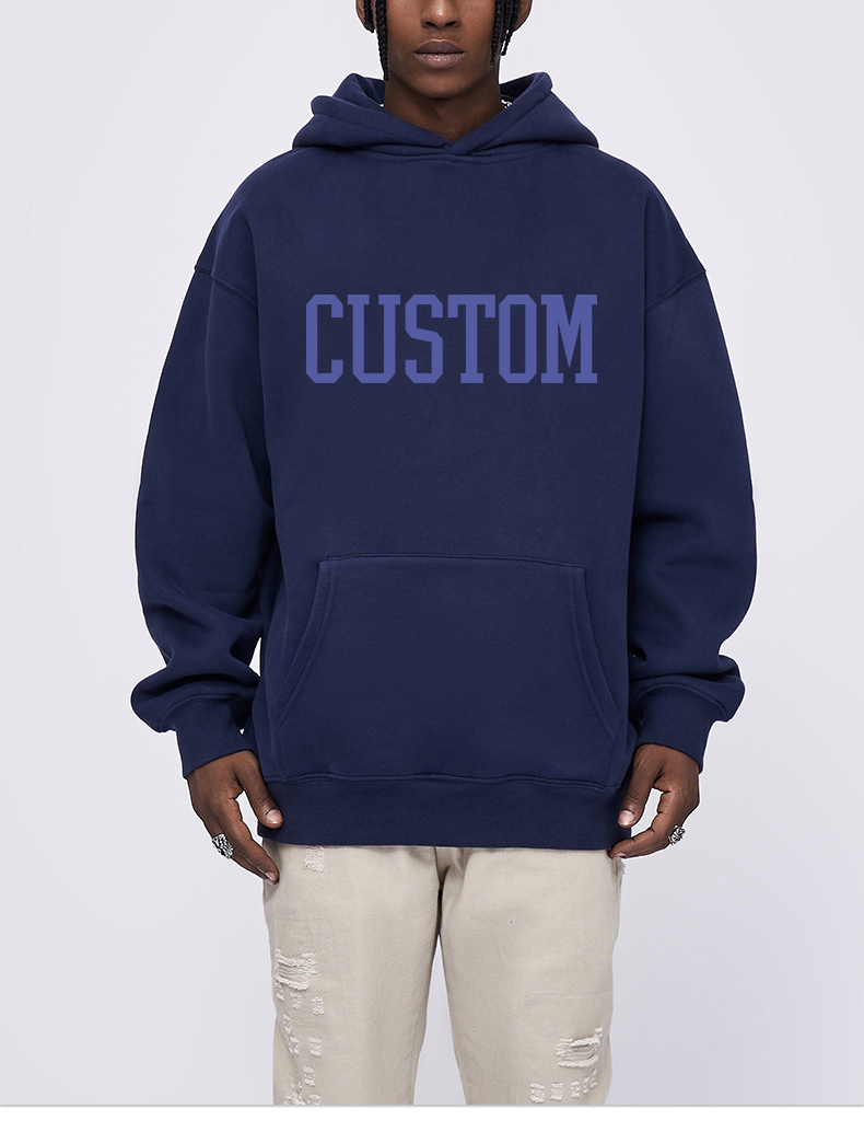 Hoodie Manufacturers Wholesale Custom Heavyweight Blank Men Orange Acid Wash Drop Shoulder Distressed 400gsm Hoodie
