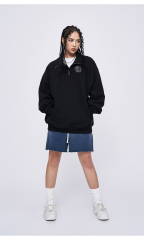 Mens Hoodies Heavyweight High Quality Anti-Shrink 100% Cotton White Puff Print Custom Hoodies Zipper