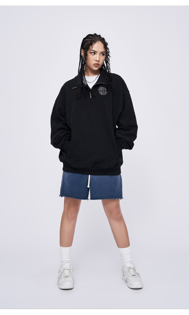 Mens Hoodies Heavyweight High Quality Anti-Shrink 100% Cotton White Puff Print Custom Hoodies Zipper