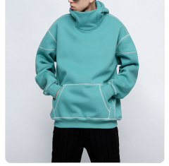 Custom 100% Cotton Drop Shoulder Pullover Hoodies Sweatshirt Casual High Quality Oversized Heavyweight Plain Hoodies For Men