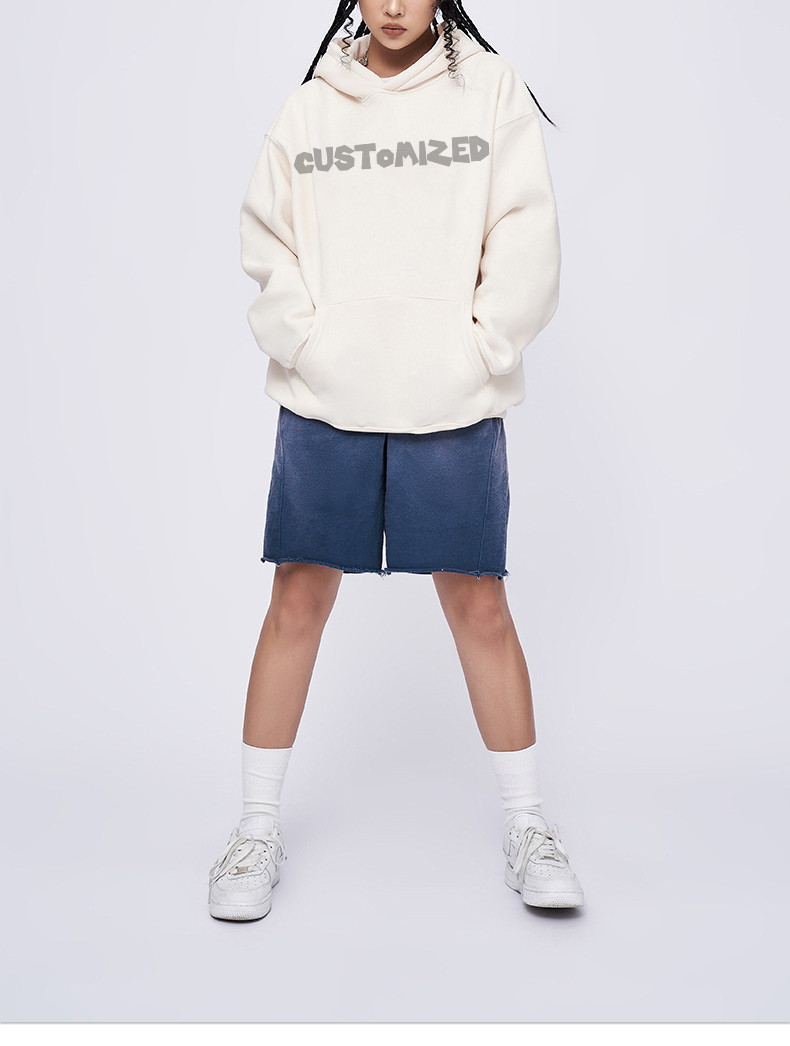 Custom Hoodies Hombre Heavy Weight Boxy Fit 500 Gsm Blank Oversized Heavyweight 100% Cotton Unisex No String Double Layer Hoodie