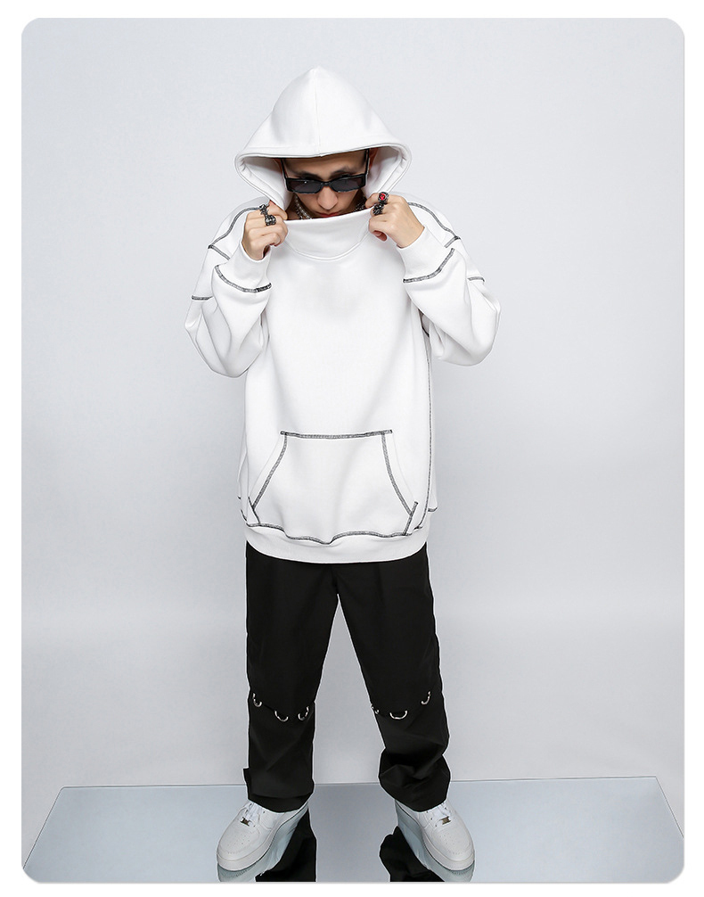 Custom 100% Cotton Drop Shoulder Pullover Hoodies Sweatshirt Casual High Quality Oversized Heavyweight Plain Hoodies For Men