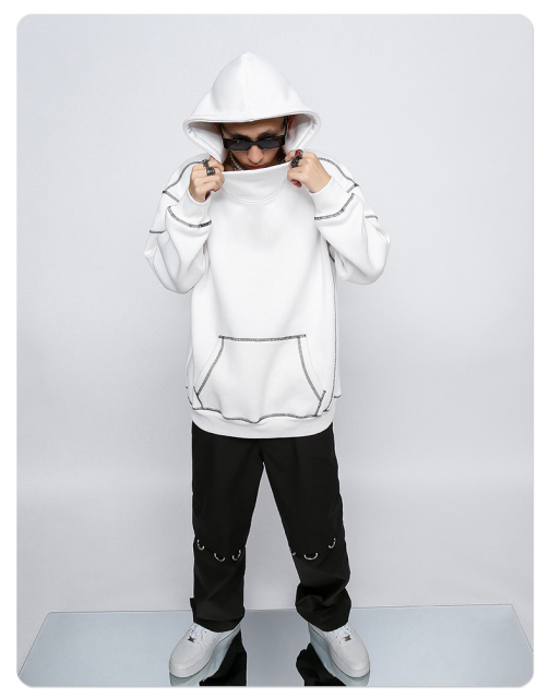 Custom 100% Cotton Drop Shoulder Pullover Hoodies Sweatshirt Casual High Quality Oversized Heavyweight Plain Hoodies For Men