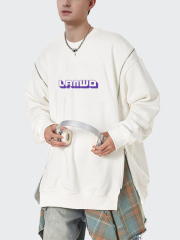 Custom Logo Cotton Wool Crew Neck Knitted Men'S Sweaters Pullover Oversized Character Pattern Knit Sweater Men