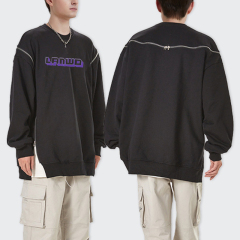 Custom Logo Cotton Wool Crew Neck Knitted Men'S Sweaters Pullover Oversized Character Pattern Knit Sweater Men