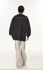 Custom Logo Cotton Wool Crew Neck Knitted Men'S Sweaters Pullover Oversized Character Pattern Knit Sweater Men