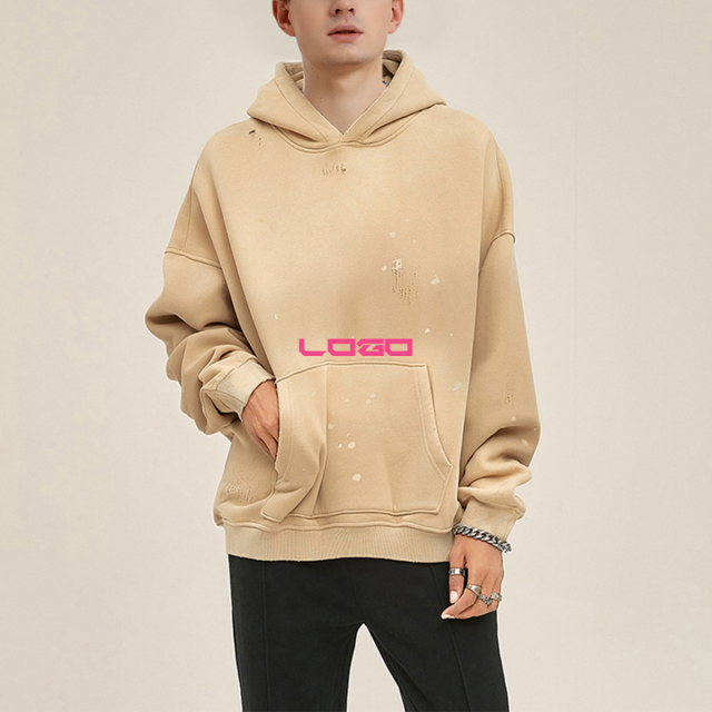 Custom Fashion Crewneck Sweatshirt Designer Mens Pull Over Sweatshirt With Zipper