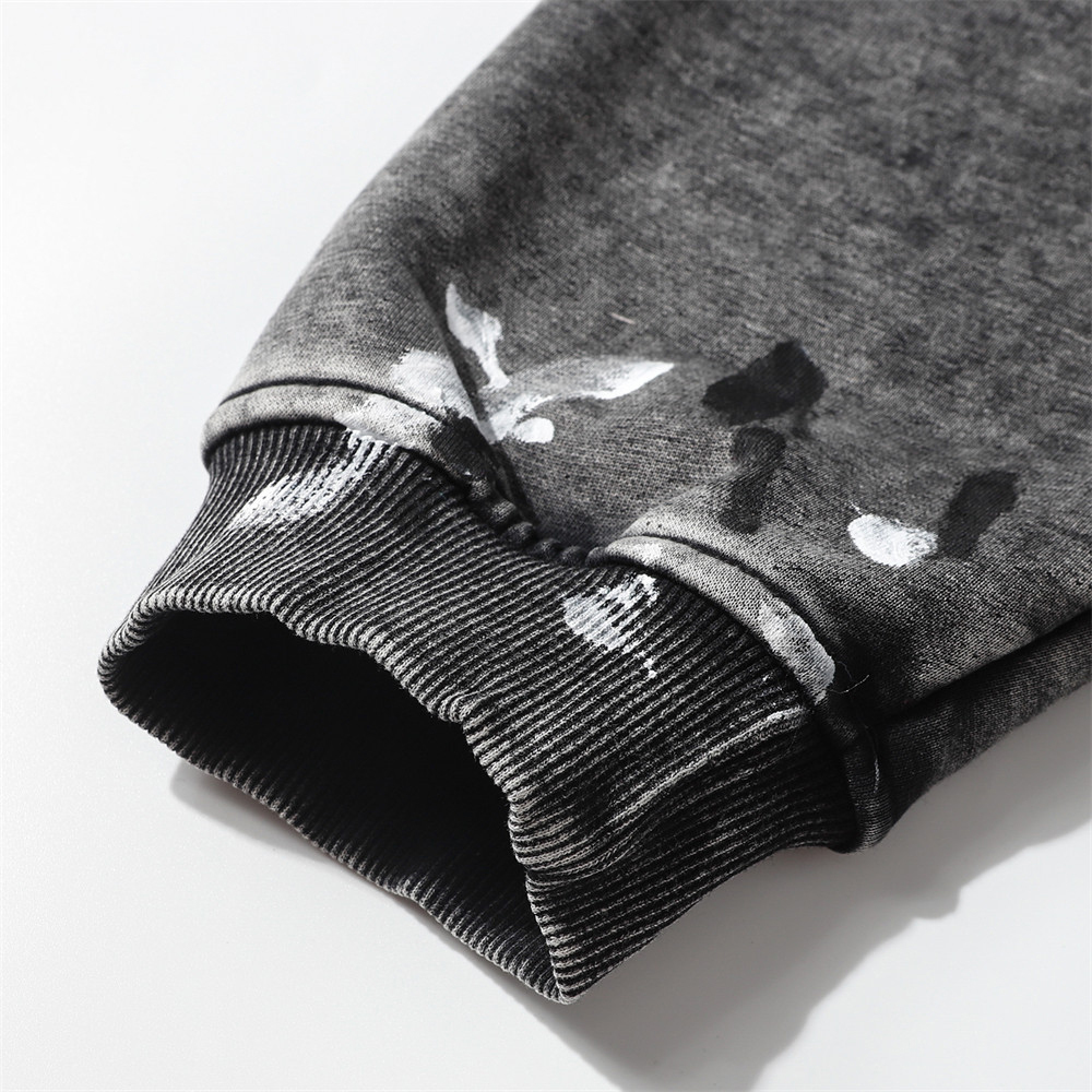 Heavy Weight 500 Gsm Cotton French Terry Acid Washed Hoodie Custom Vintage Hoodie Stone Wash Oem Hoodie
