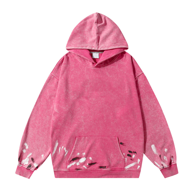 Heavy Weight 500 Gsm Cotton French Terry Acid Washed Hoodie Custom Vintage Hoodie Stone Wash Oem Hoodie