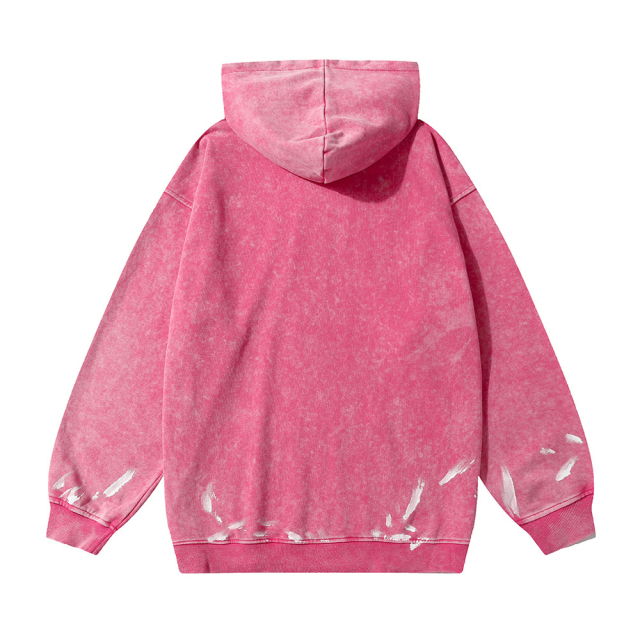 Heavy Weight 500 Gsm Cotton French Terry Acid Washed Hoodie Custom Vintage Hoodie Stone Wash Oem Hoodie