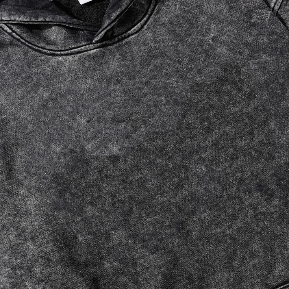 Heavy Weight 500 Gsm Cotton French Terry Acid Washed Hoodie Custom Vintage Hoodie Stone Wash Oem Hoodie