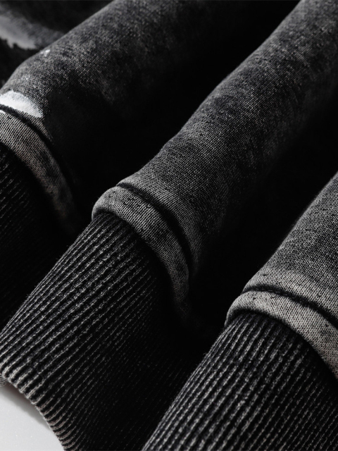 Heavy Weight 500 Gsm Cotton French Terry Acid Washed Hoodie Custom Vintage Hoodie Stone Wash Oem Hoodie