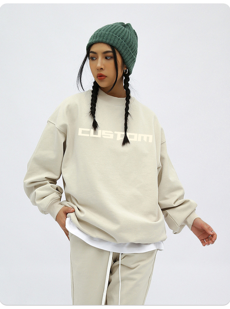 Custom Logo Cotton Wool Crew Neck Knitted Men'S Sweaters Pullover Oversized Character Pattern Knit Sweater Men