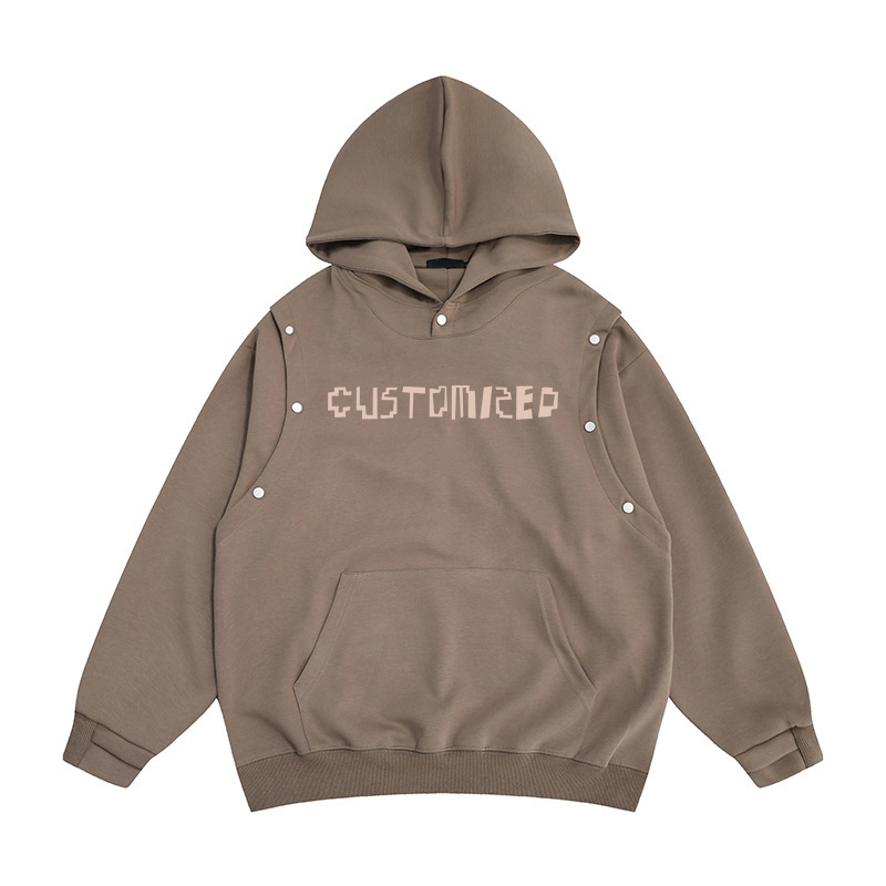 Custom Men Blank Black Hoodies Heavy Weight Cotton Wholesale Acid Wash Hoodie