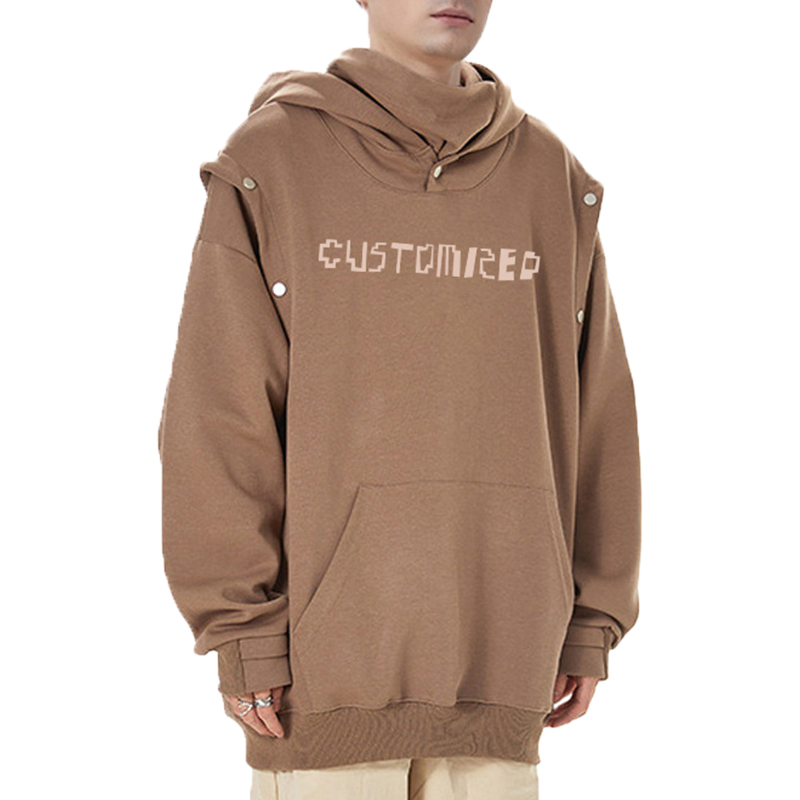 Custom Men Blank Black Hoodies Heavy Weight Cotton Wholesale Acid Wash Hoodie