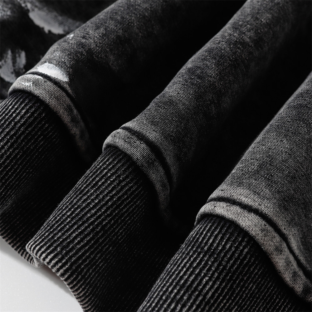 Heavy Weight 500 Gsm Cotton French Terry Acid Washed Hoodie Custom Vintage Hoodie Stone Wash Oem Hoodie