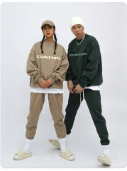 Custom Logo Cotton Wool Crew Neck Knitted Men'S Sweaters Pullover Oversized Character Pattern Knit Sweater Men