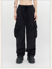 Mens Casual Loose Fit Work Pants Quick-Drying Summer Sweatpants High-Waisted Wide-Leg Pants