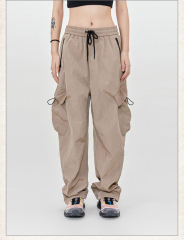 Mens Casual Loose Fit Work Pants Quick-Drying Summer Sweatpants High-Waisted Wide-Leg Pants