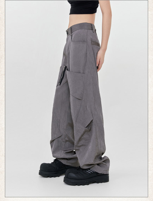 Custom Logo Print Multi Pocket Pullover Blank Plain Oversized Heavy Hoodies Cotton Vintage Acid Wash Distressed Men Hoodie