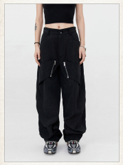 Custom Logo Print Multi Pocket Pullover Blank Plain Oversized Heavy Hoodies Cotton Vintage Acid Wash Distressed Men Hoodie