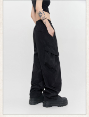 Mens Casual Loose Fit Work Pants Quick-Drying Summer Sweatpants High-Waisted Wide-Leg Pants