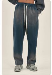 Wholesale Custom Mens Acid Wash Flare Sweatpants Vintage Fleece Oversized Casual Jogger Pants