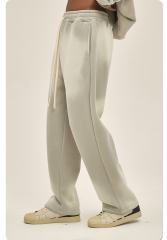 Wholesale Custom Mens Acid Wash Flare Sweatpants Vintage Fleece Oversized Casual Jogger Pants