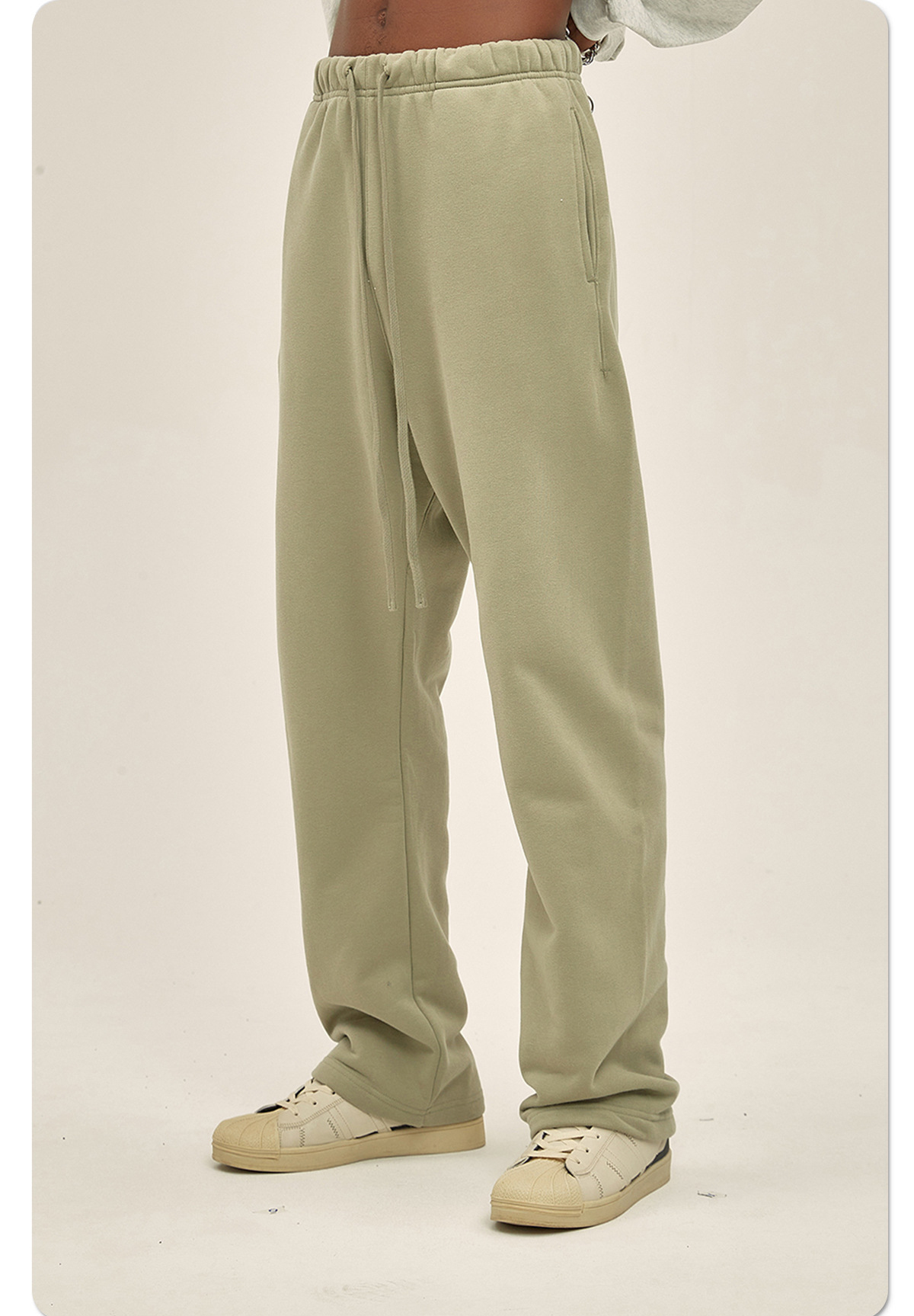 Factory Customized Oversized Heavyweight Sweatpants Men Solid Color Elastic Waist Relaxed Jogger Sweatpants