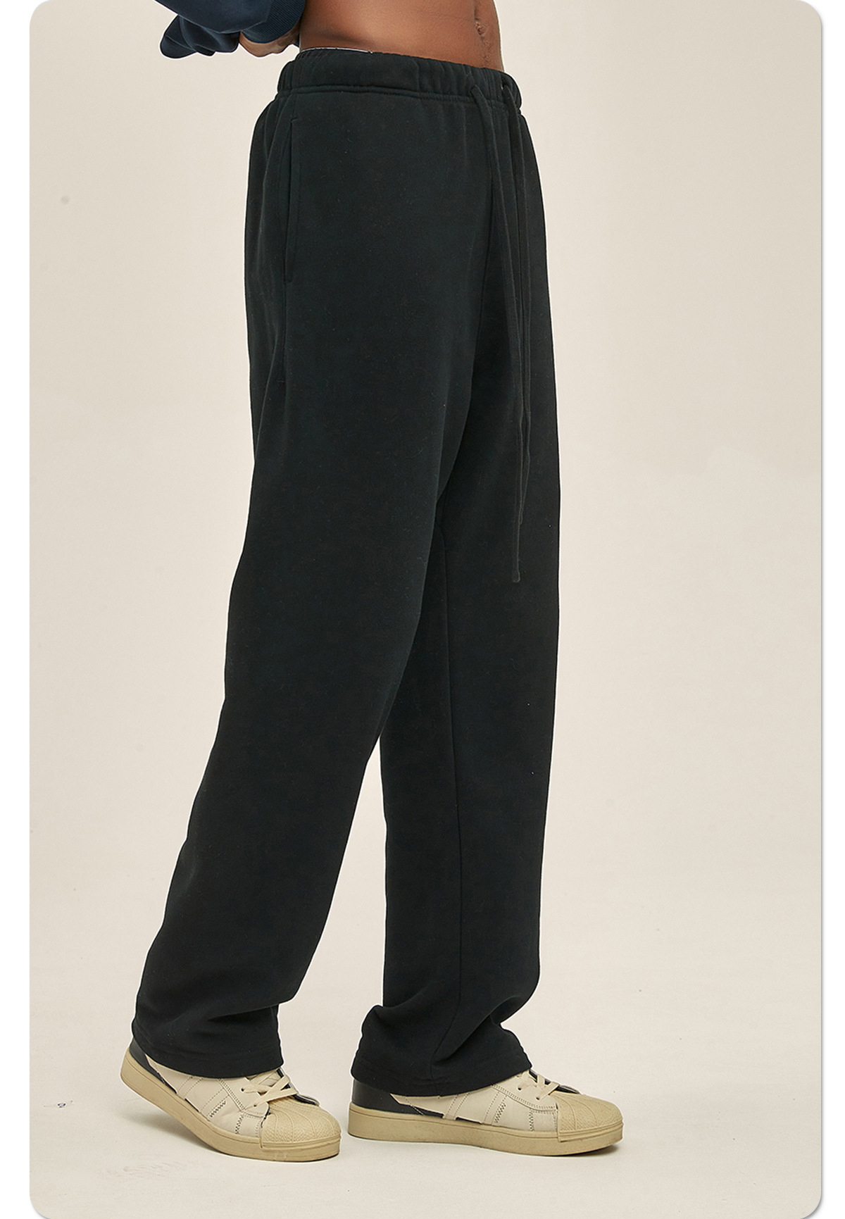 Factory Customized Oversized Heavyweight Sweatpants Men Solid Color Elastic Waist Relaxed Jogger Sweatpants