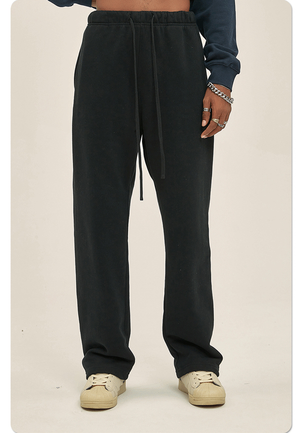 Factory Customized Oversized Heavyweight Sweatpants Men Solid Color Elastic Waist Relaxed Jogger Sweatpants